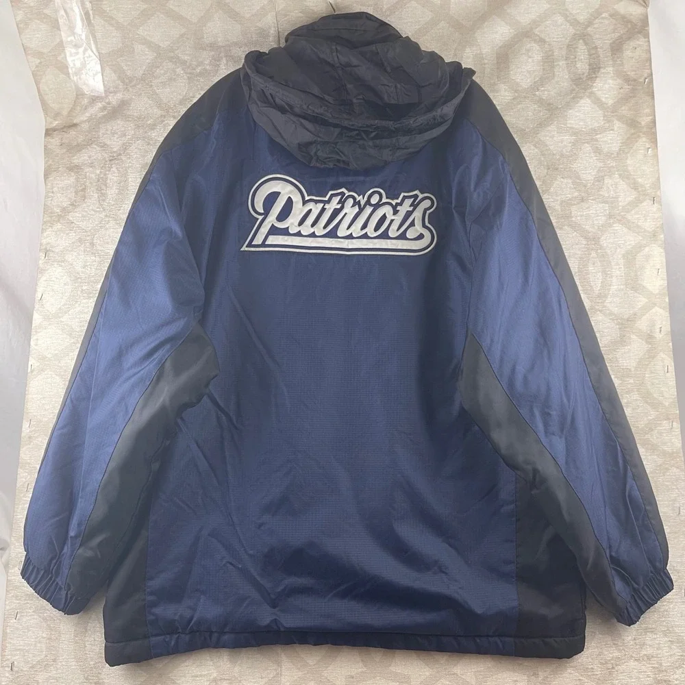 NFL New England Patriots Hooded Jacket‎ Navy Black Mens Medium L04280-PAT